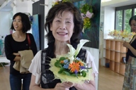 A bouquet created by a visitor
