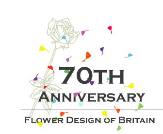 70th anniversary logo of Flower Design of Britain